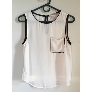 White Sleeveless Blouse